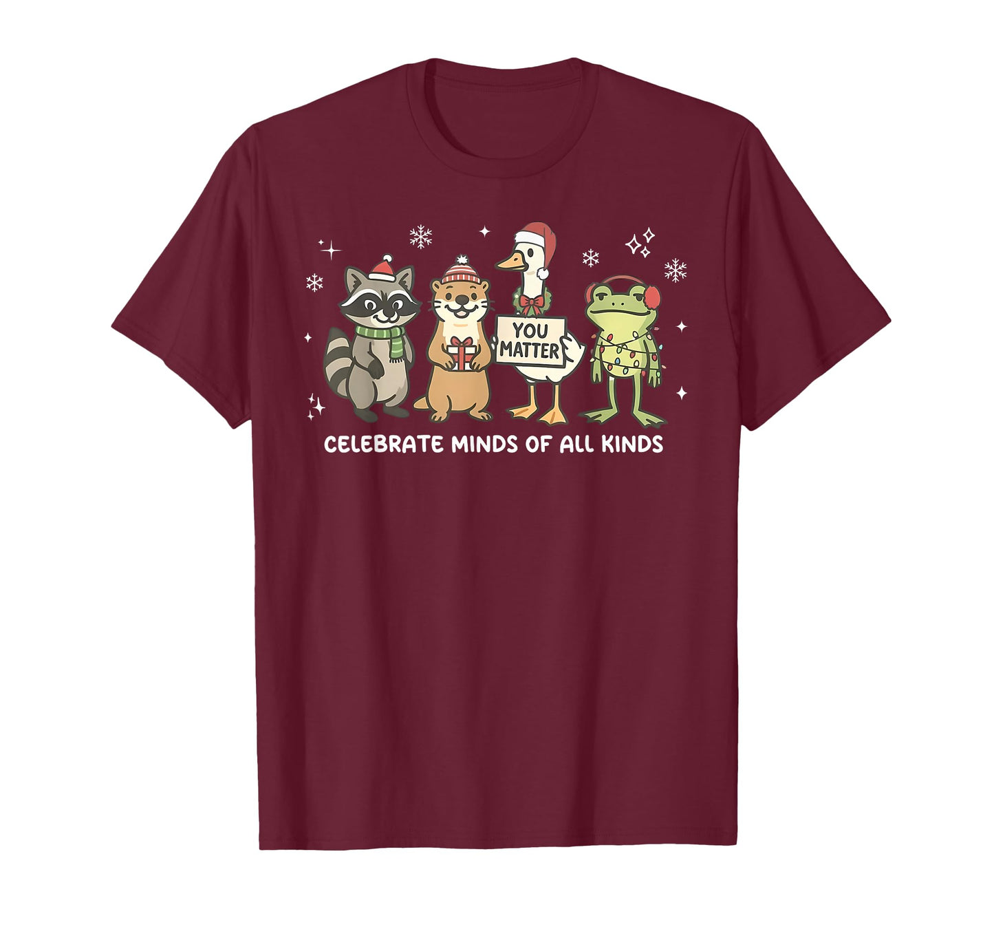 Celebrate Minds of All Kinds Christmas Autism Awareness T-Shirt