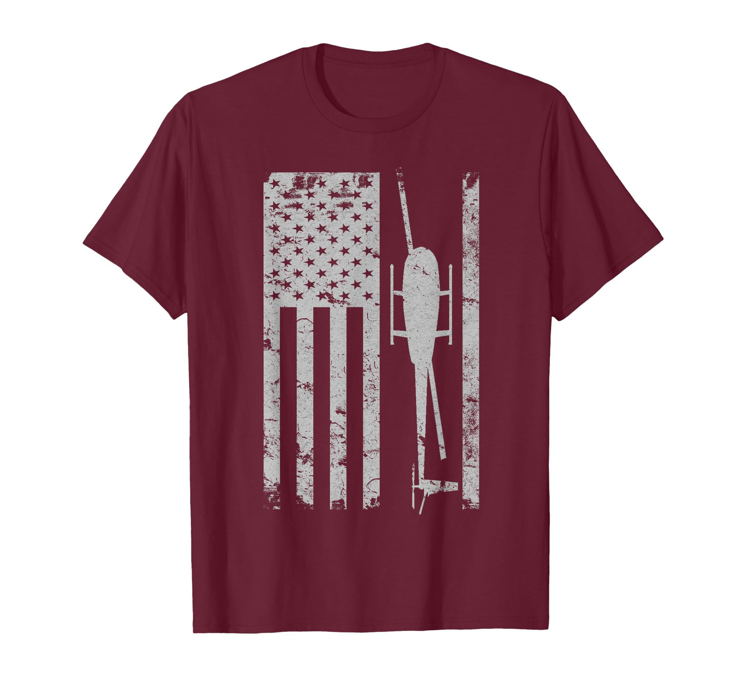 R22 Helicopter Flight Training Vintage Flag Pilot T-Shirt T-Shirt