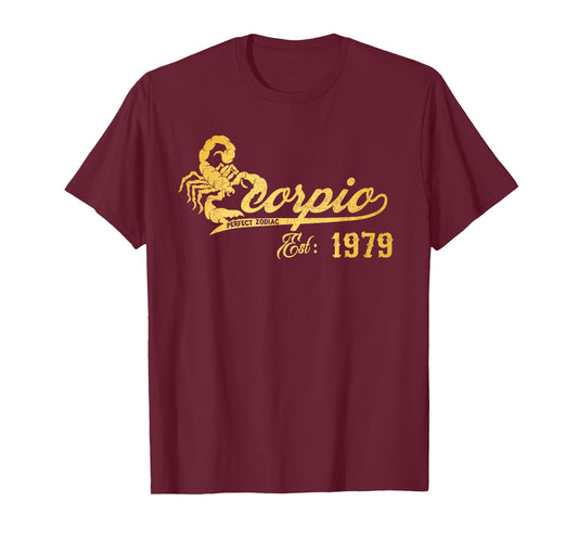 Retro Scorpio 1979 - 44 Years Old 44th Birthday T-Shirt
