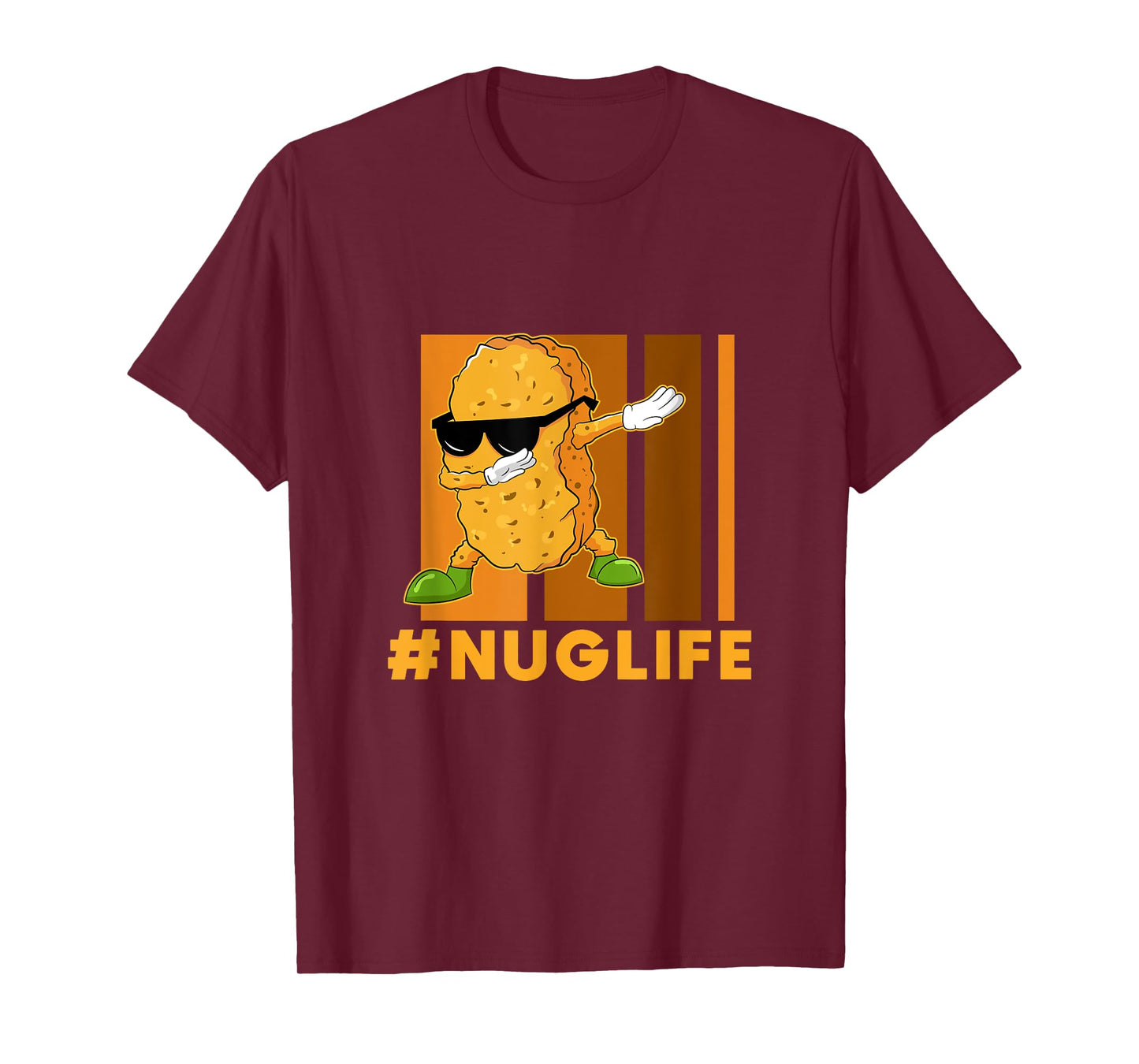 Dinosaur Nugget Gift Ideas Chicken Nugget Lover Dabbing Chicken Nugget Nuggie Lover Hashtag Nug Life T-Shirt