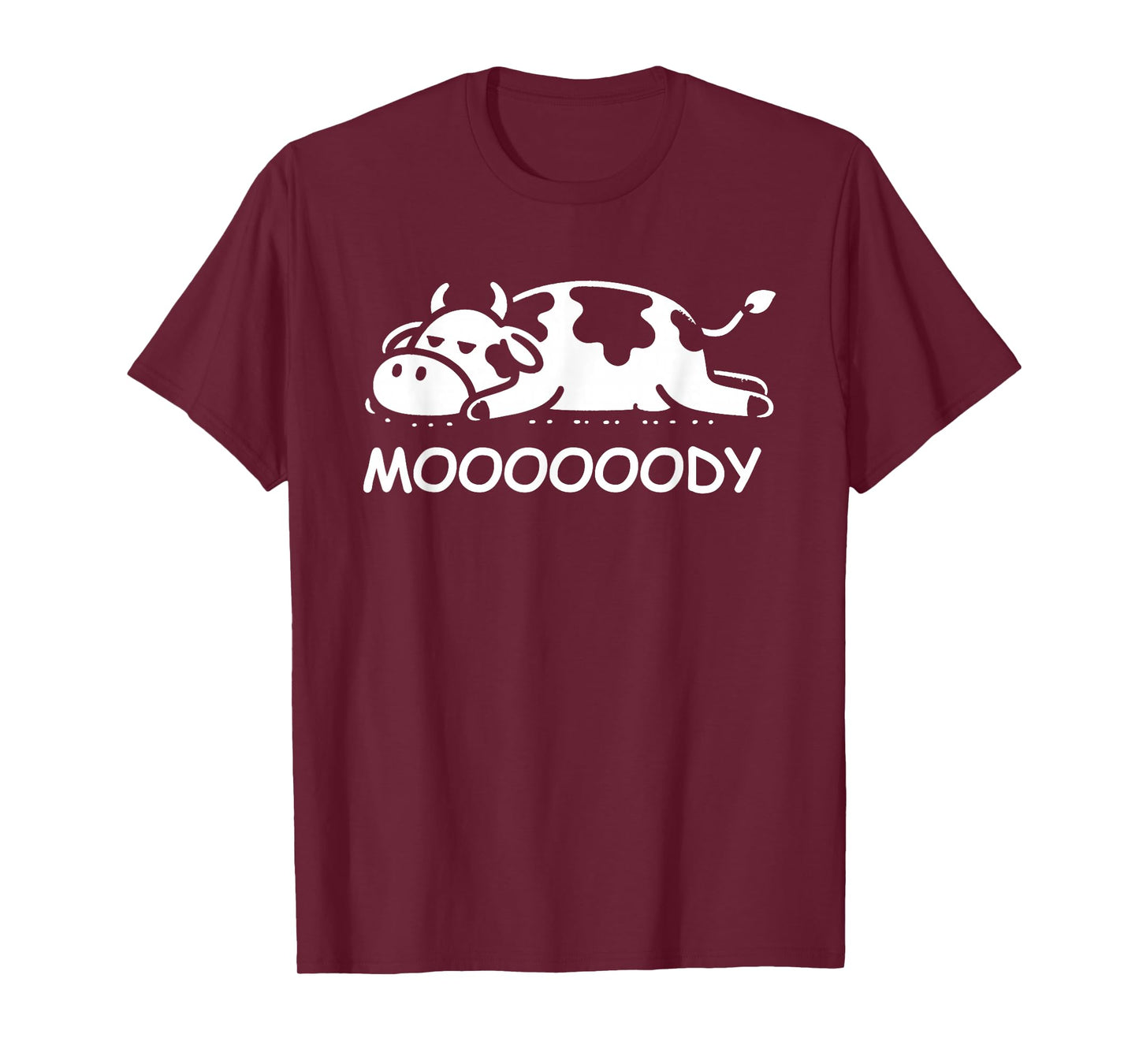 Cow Moody Funny Sleepy Cow Lazy Cow T-Shirt