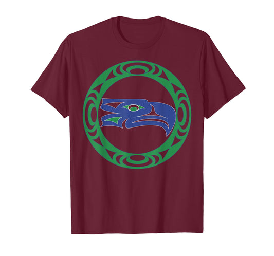 Native American Bird design Indian Hawk design for men women T-Shirt