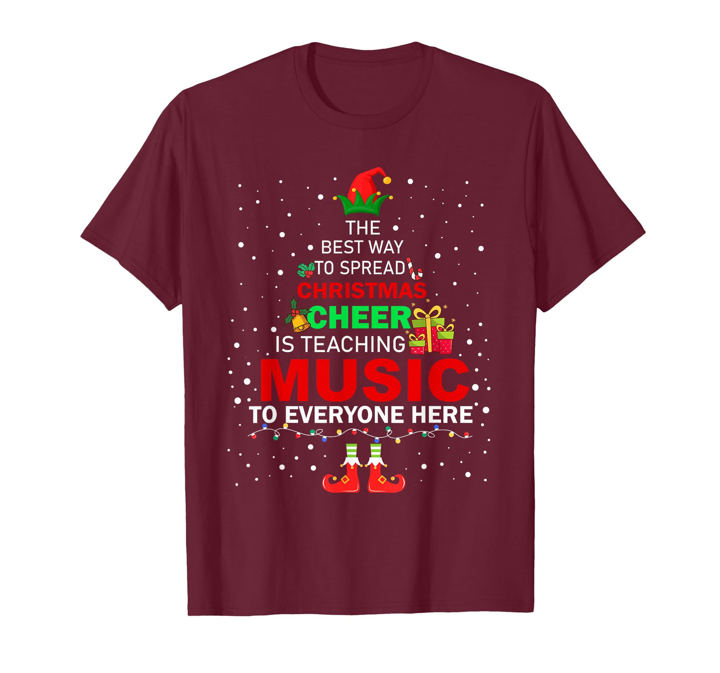 The Best Way To Spread Christmas Cheer Is Teaching Music T-Shirt