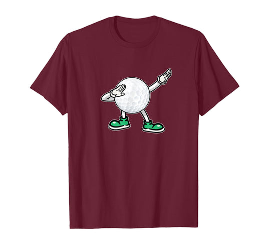 Dabbing Golf Ball Tee Kids Boys Dab Dance Golfing T-Shirt