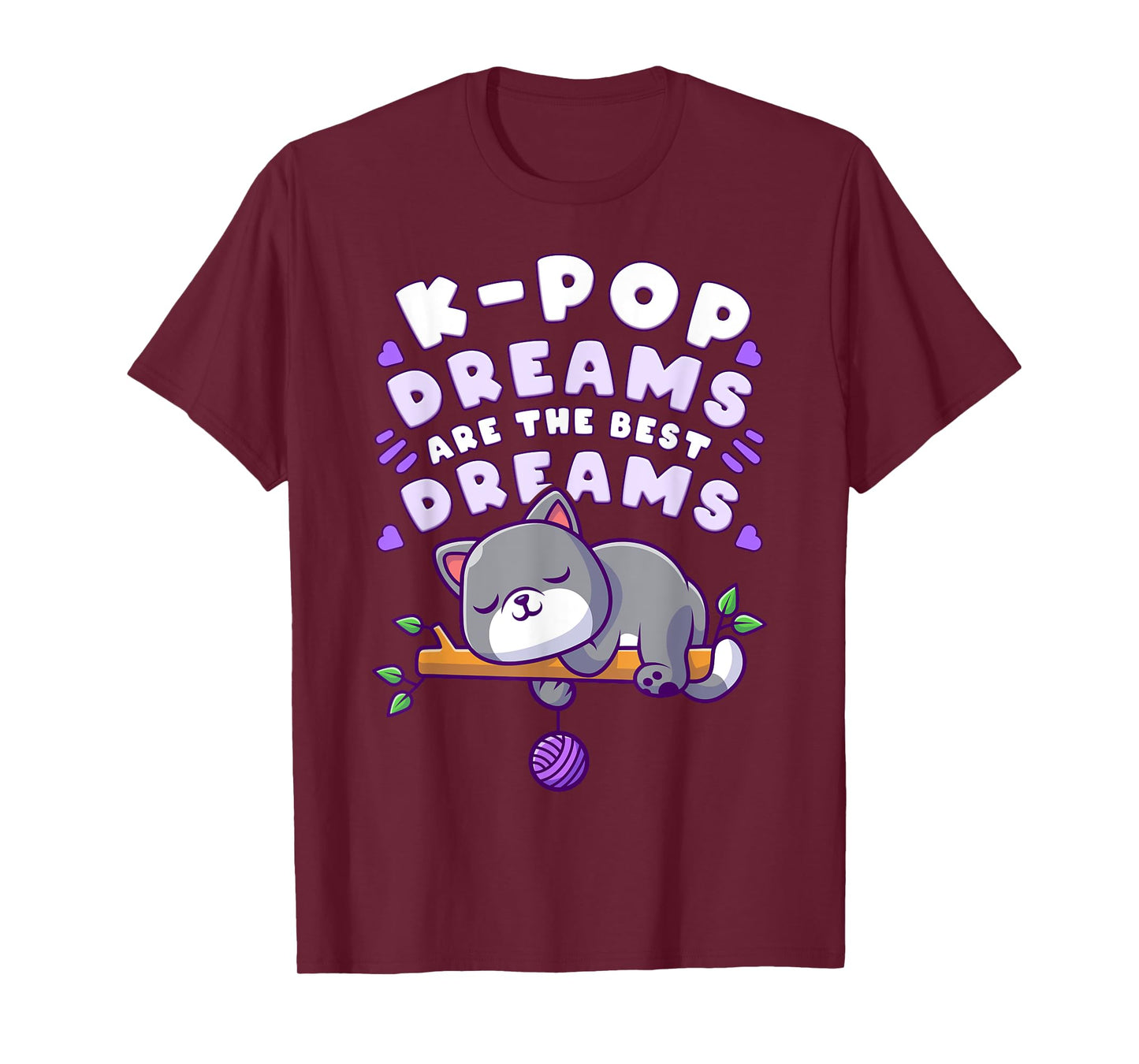K-Pop Dreams, Cute sleeping Cat, Funny Sleep T-Shirt