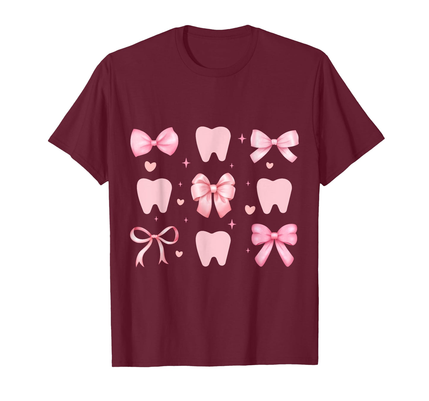 Cute Tooth Dental Assistant Coquette Bow Hygiene Oral RDH T-Shirt