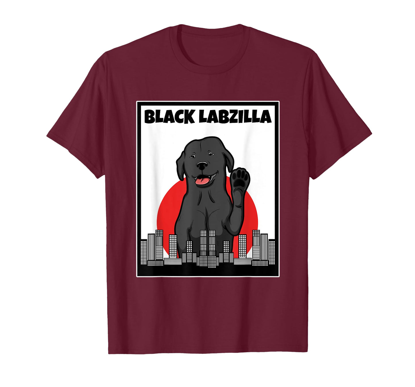 Black labzilla | Funny Lab Labrador Retriever Dogs Trendy T-Shirt