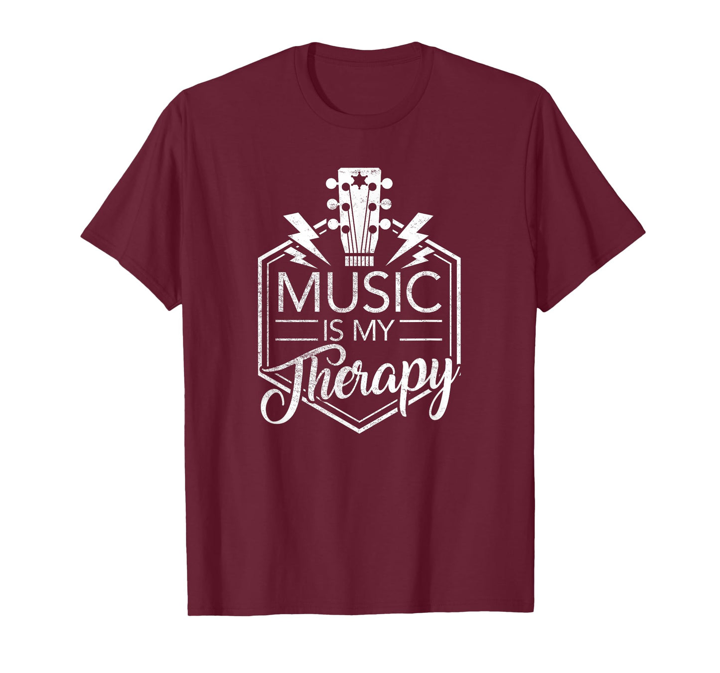 Music is My Therapy T-Shirt - Guitar Rock Music Gift T-Shirt