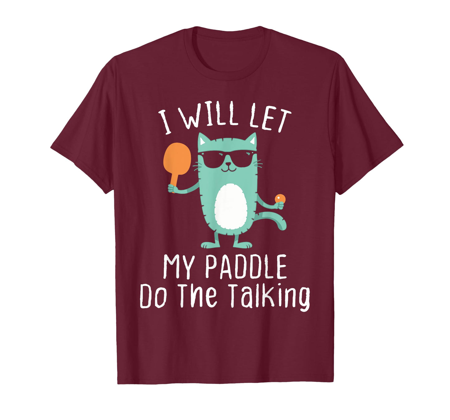 Cat Ping Pong Player - Paddle Game Sports Tournament Lover T-Shirt