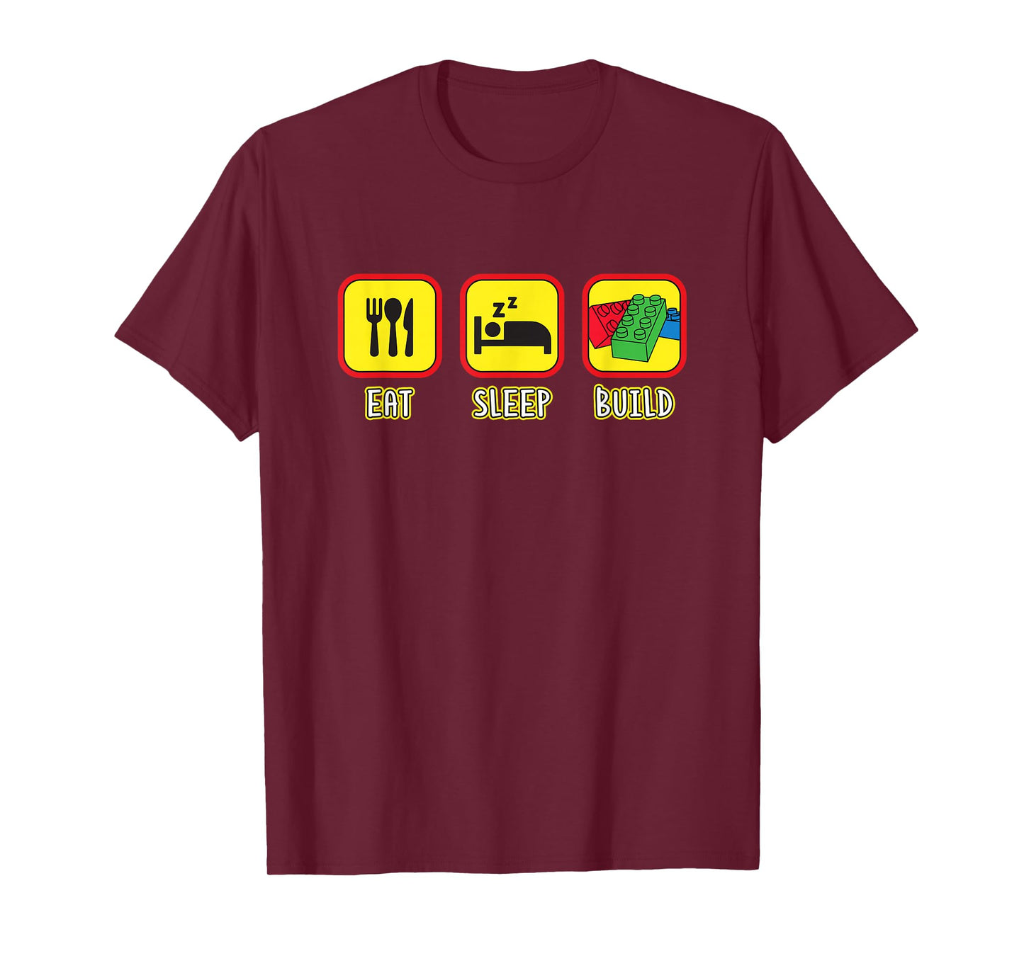 Eat Sleep Build Toy Brick T-Shirt