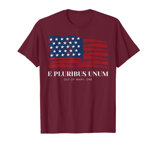 American Flag, E Pluribus Unum, United States Of America T-Shirt