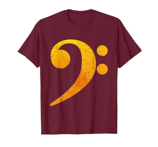 Cool Bass Clef Art For Men Women Music Bass Player Bass Clef T-Shirt