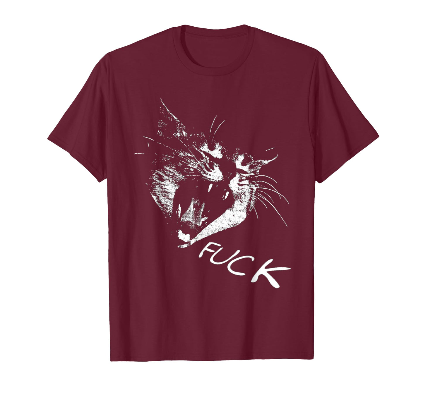 Angry - Screaming Cat - Fuck Yelling Art T-Shirt for Men Women