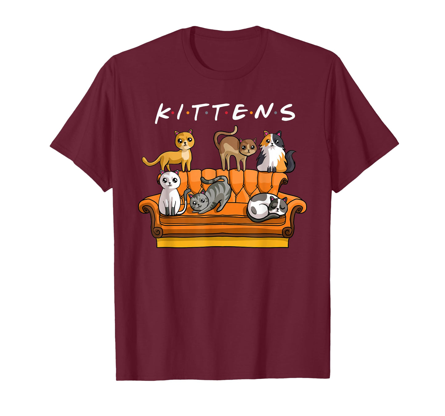 Kittens Funny Cat Sitcom Cute Friends for Cat Kitty Lovers T-Shirt for Men Women Girls Kids