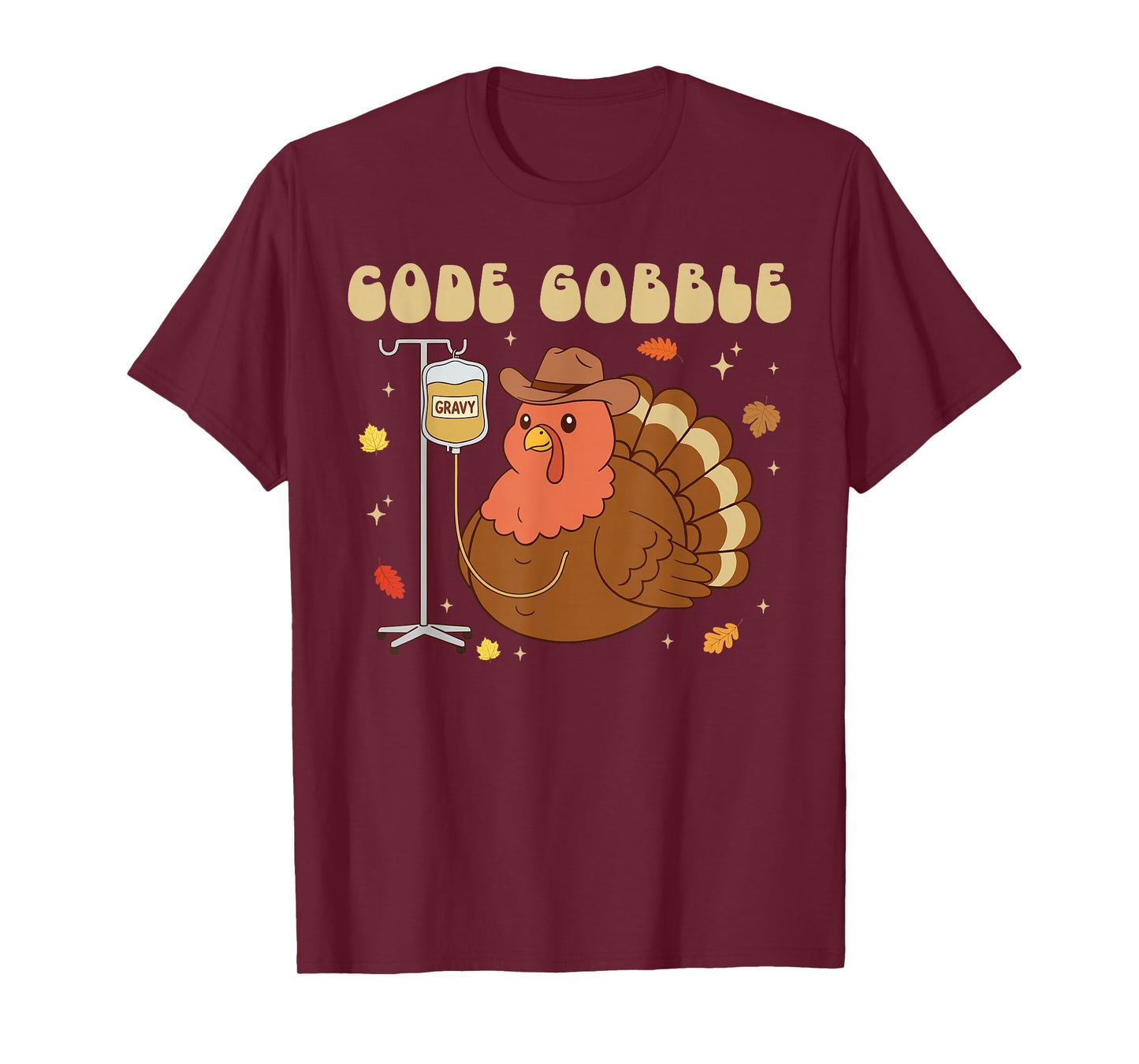 Code Gobble Funny Thanksgiving Nurse RN CNA Medical Turkey T-Shirt