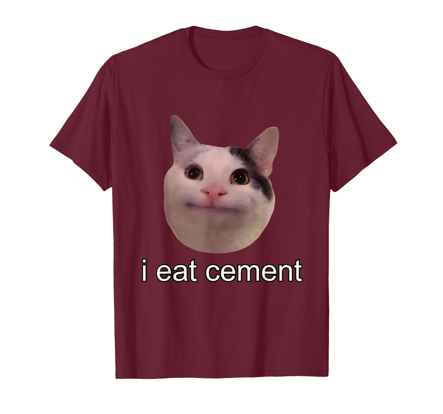 I Eat Cement Cursed Cat Funny Oddly Specific Meme T-Shirt