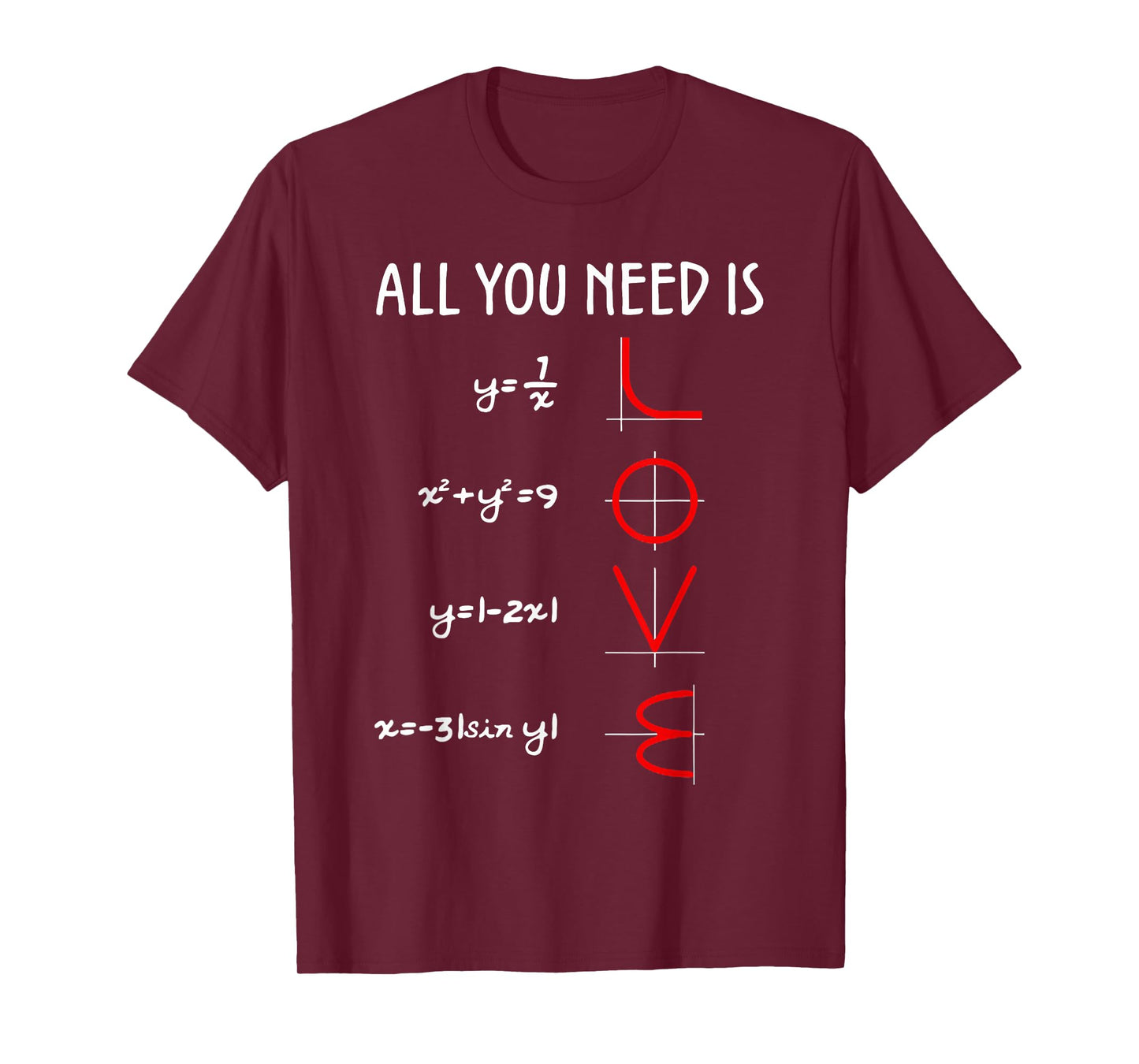 All You Need is Love Math Vertical T-Shirt
