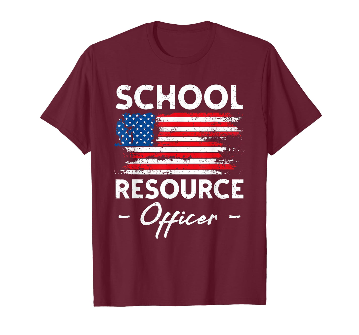 School Resource Officer SRO Appreciation Men Women USA Flag T-Shirt