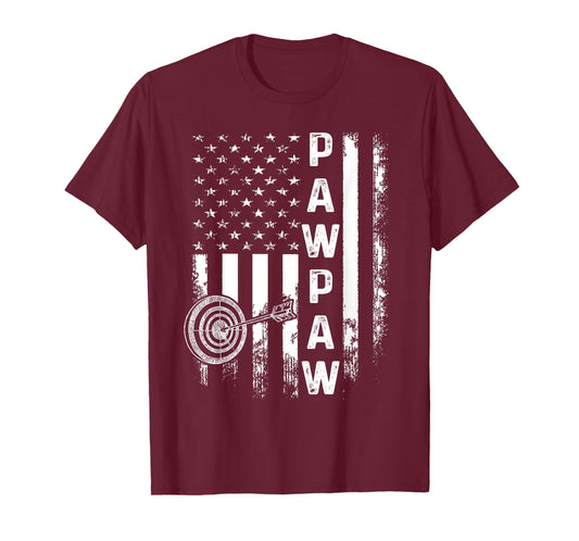 Archery Pawpaw American Flag Vintage Christmas Xmas Women Kids Men T-Shirt