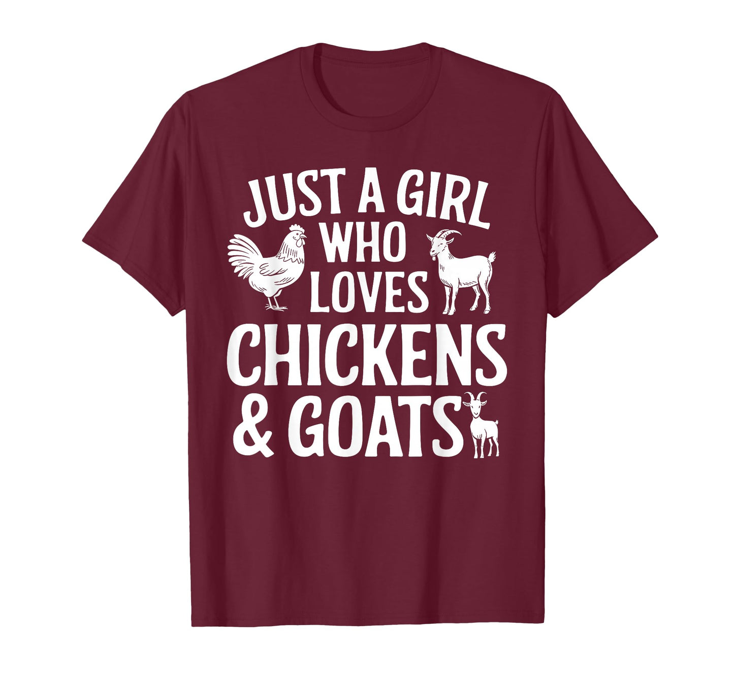 Cool Goat Design for Girls Women Animal Farming Goat Lover T-Shirt