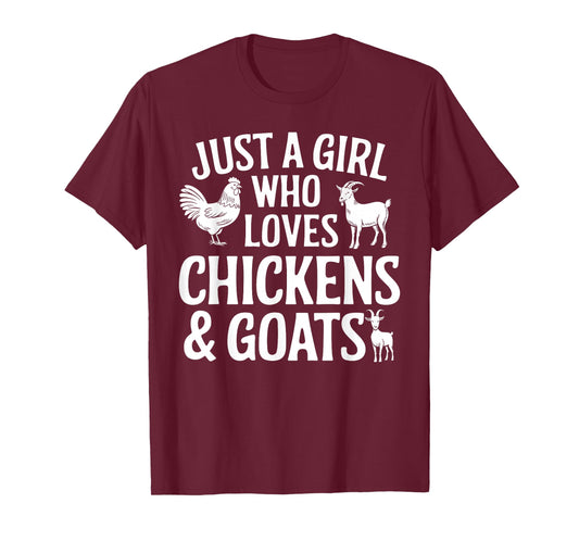 Cool Goat Design for Girls Women Animal Farming Goat Lover T-Shirt
