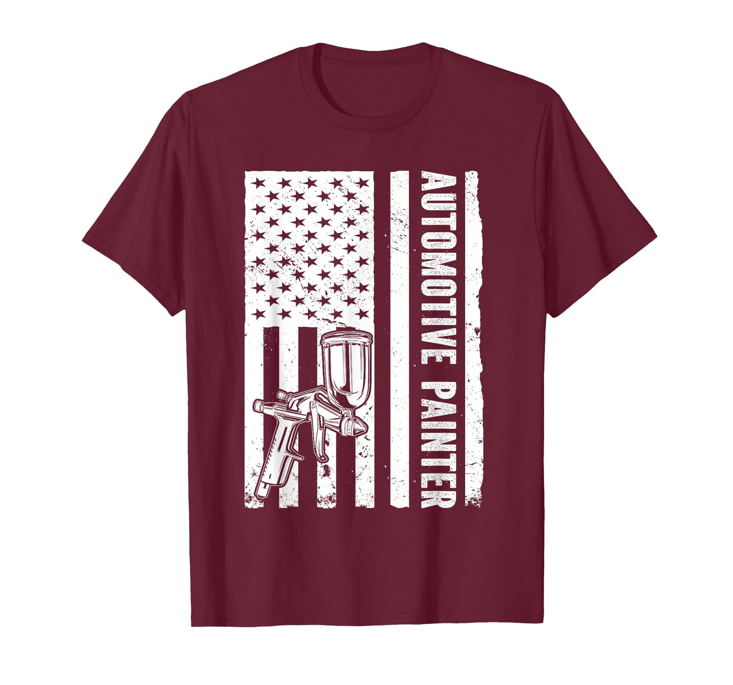 Auto Body Painter USA Flag Automotive Painter T-Shirt