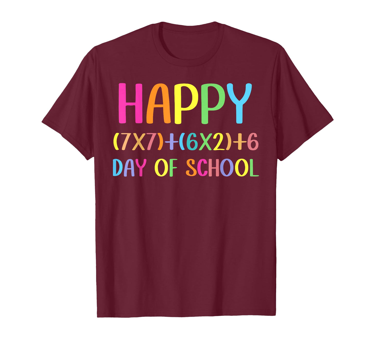 Happy 67 Days of School Math Teacher Students Six Seven Meme T-Shirt