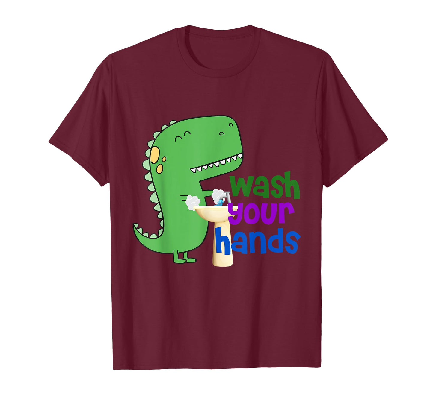 Cute Dino T-Rex Wash Your Hands T-Shirt