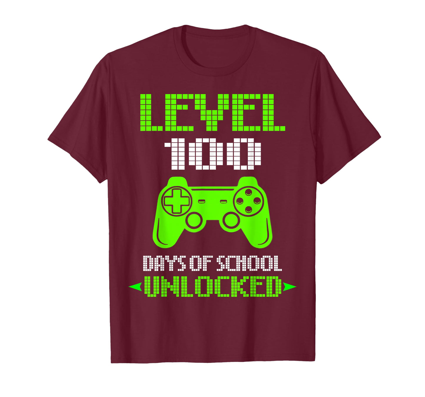 100th Day of School Shirt Kids Video Games Boy Gift Gamer T-Shirt