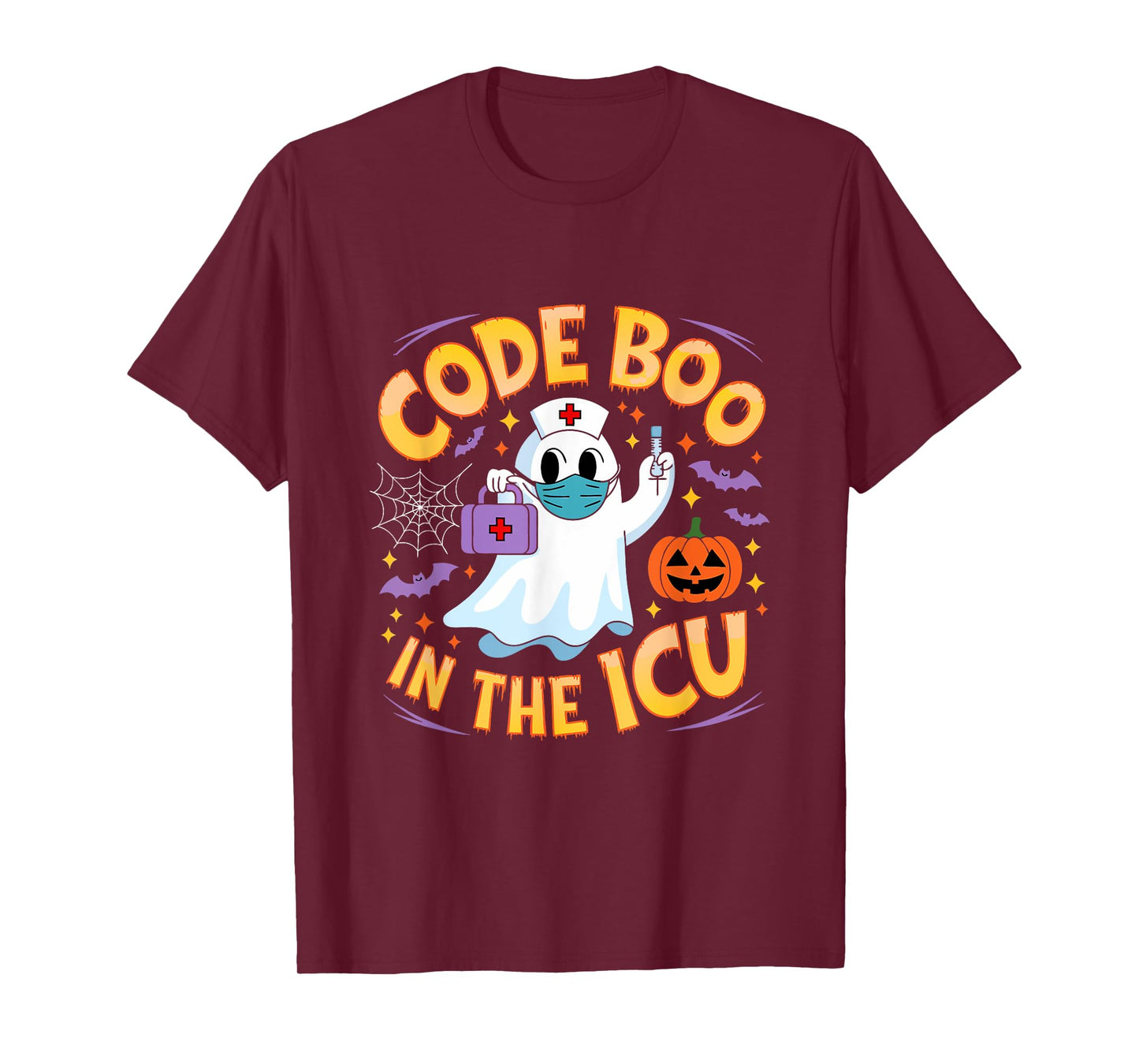 Code Boo in the ICU Ghost Nurse Halloween Design for Medical T-Shirt