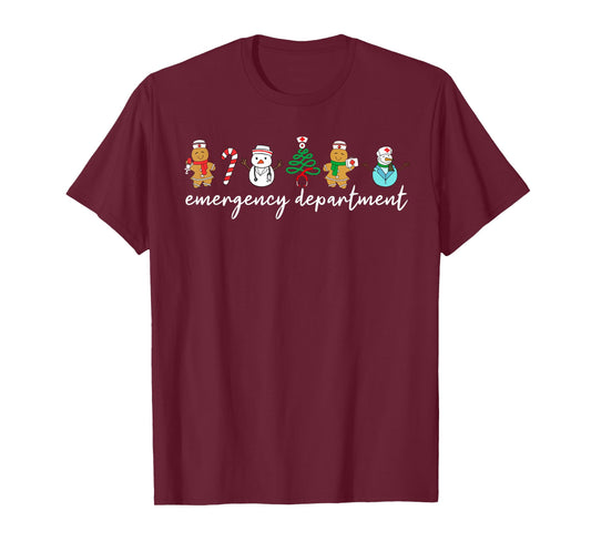 Christmas Emergency Room ER RN Nurse Department Healthcare T-Shirt