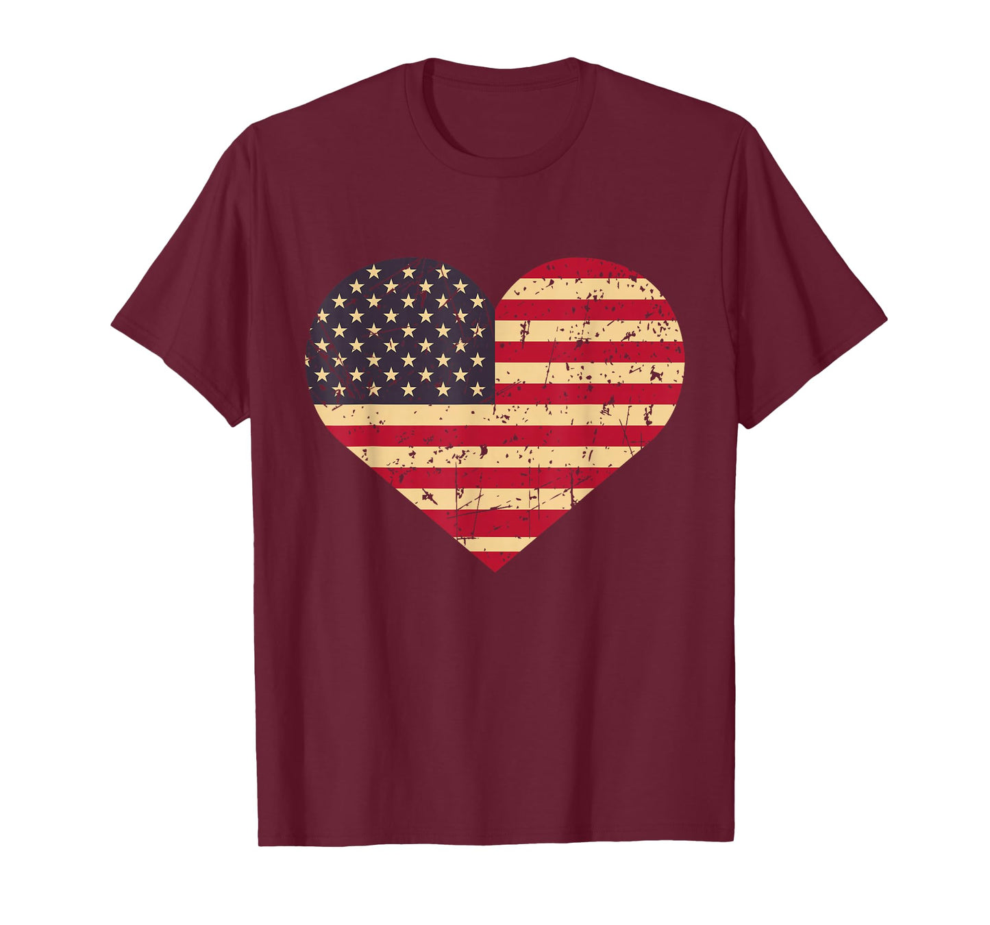 USA Heart United States of America American Flag July 4th T-Shirt