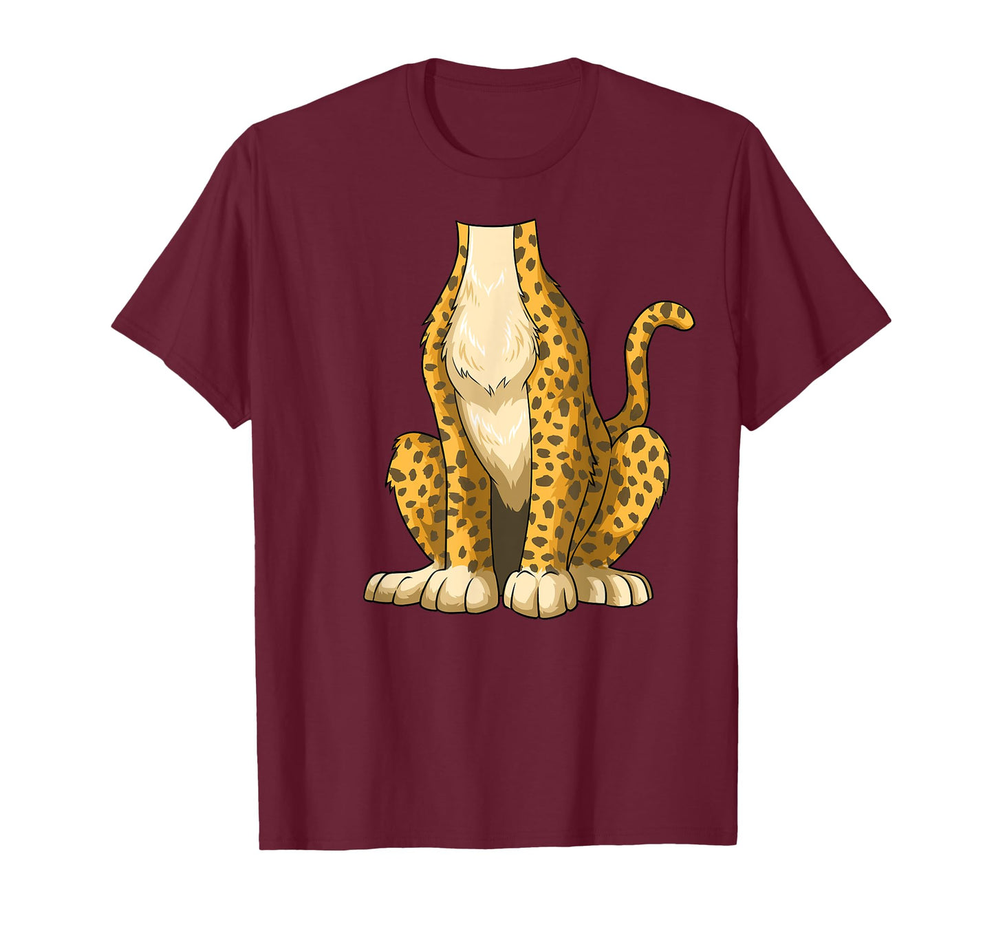 Easy Cheetah Costume Cheetah Body Headless Cheetah Costume T-Shirt