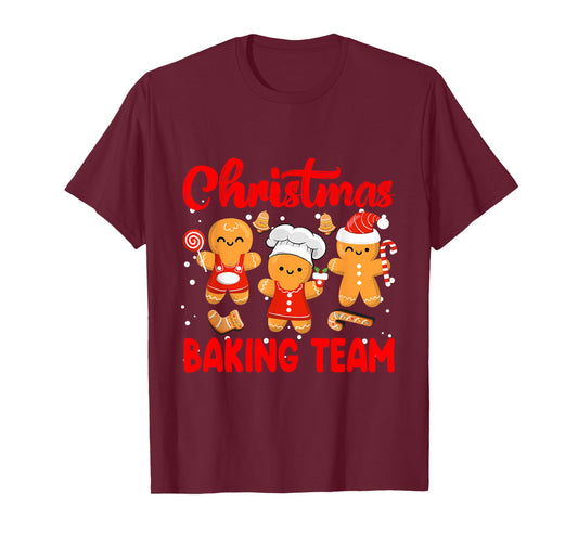 Christmas Baking Team Gingerbread Family Matching Pajamas T-Shirt