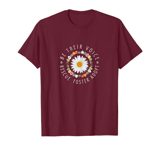 Cute Animal Rescue Tee - Be Their Voice Rescue Foster Adopt T-Shirt