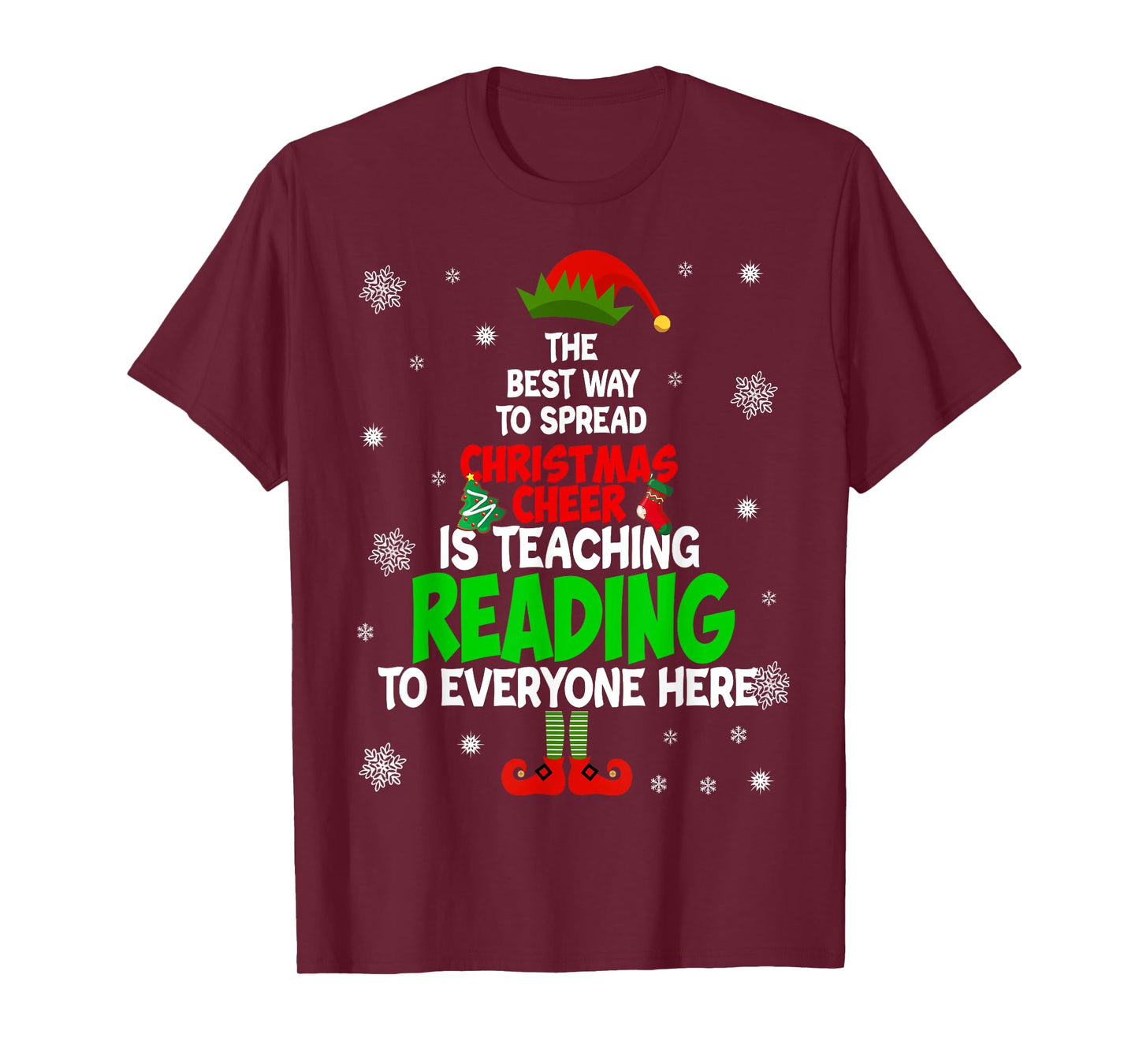 The Best Way To Spread Christmas Cheer Is Teaching Reading T-Shirt
