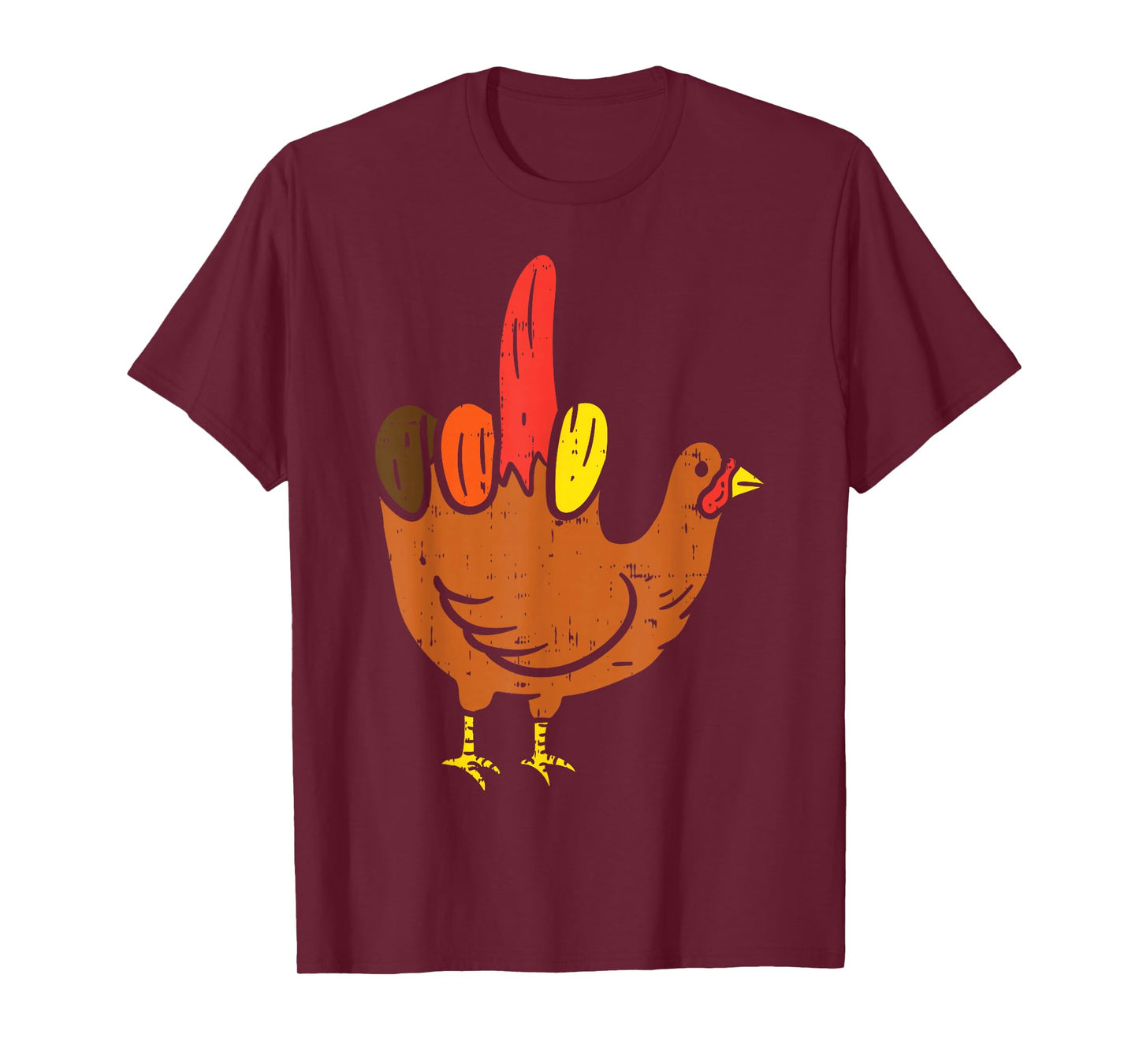 Middle Finger Hand Turkey Funny Offensive Thanksgiving Gift T-Shirt
