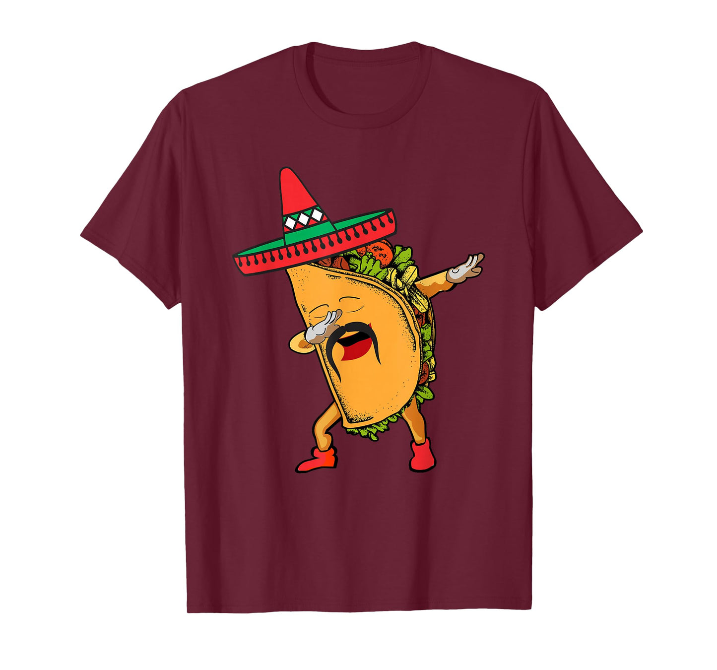 Cinco de Mayo Dabbing Taco Mexican Sombrero Hat Dab Boys Men T-Shirt