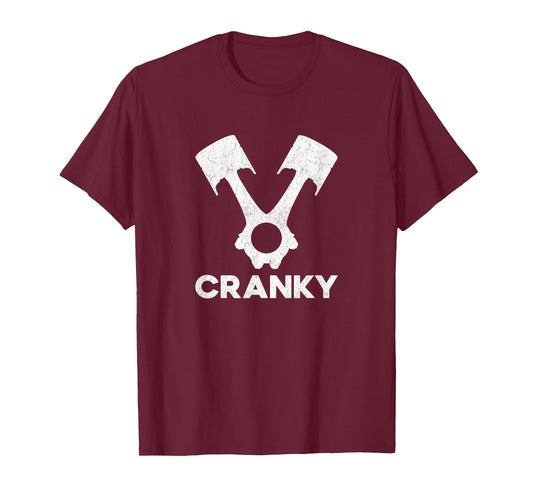 Cranky Car V8 Engine Crankshaft Cars Lover, Mechanic T-Shirt