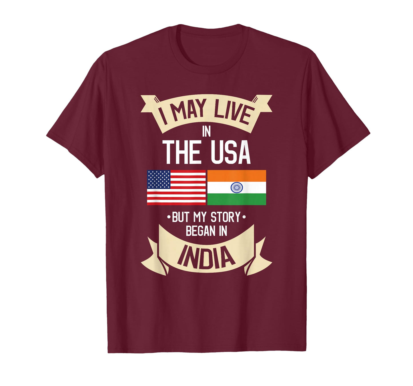 American Flag UAD Indian India Gift Roots T-Shirt T-Shirt
