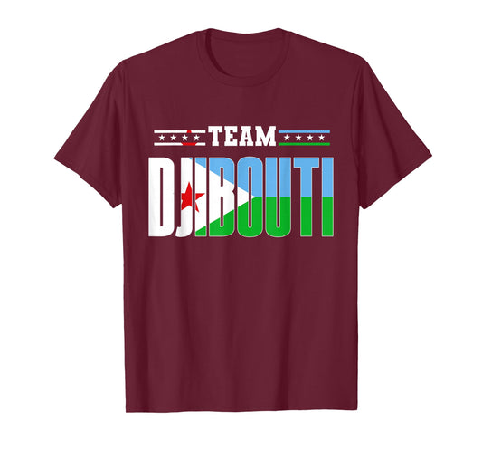 Patriotic Djiboutian Flag Team Djibouti T-Shirt