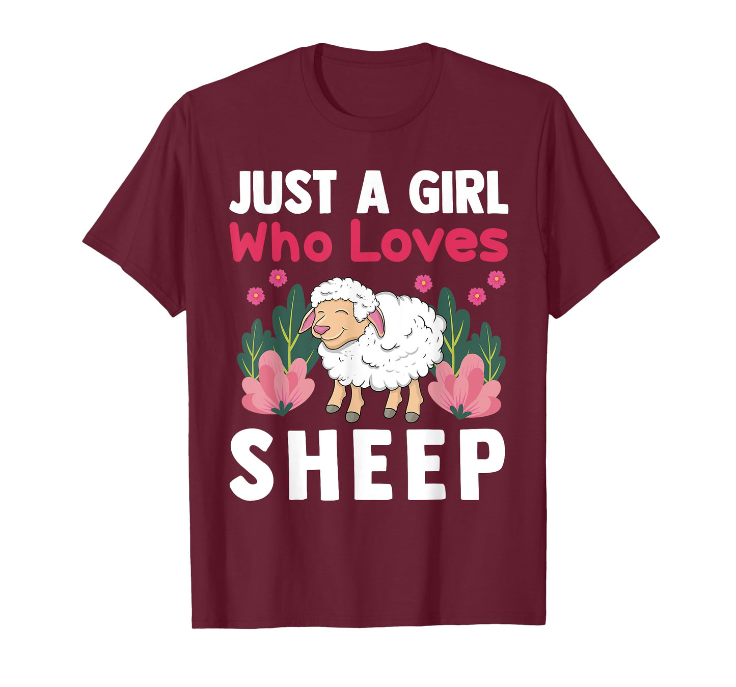 Cute Sheep Art For Sheep Lover Women Girls Kids Farm Animal T-Shirt