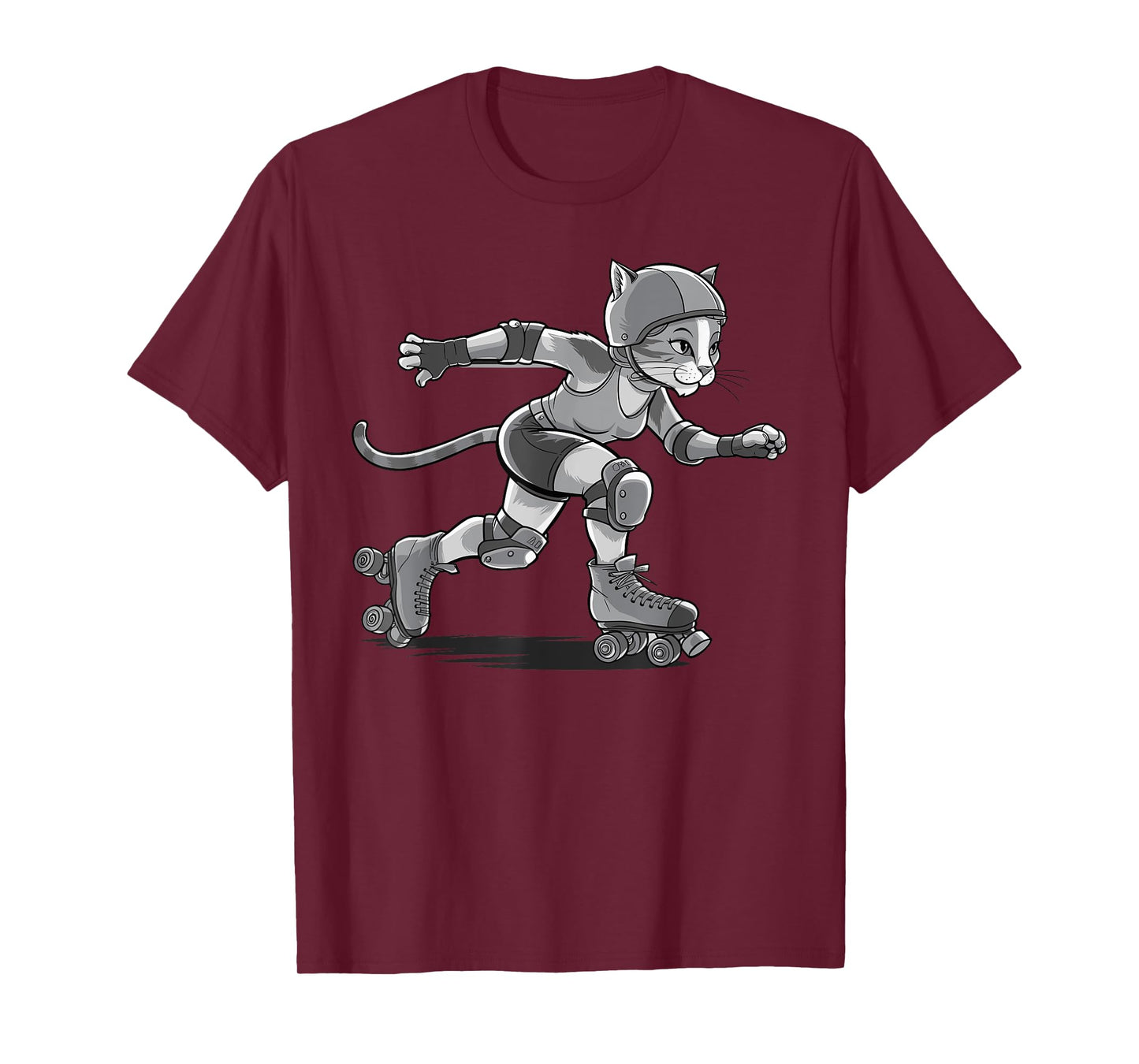 Roller Skating Cat Roller Derby Cats Skater girls woman T-Shirt