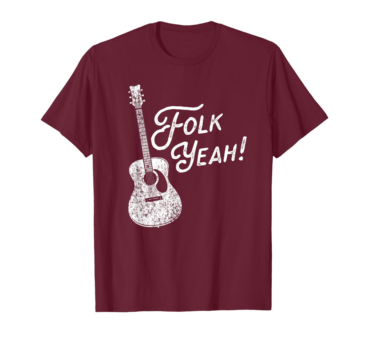Folk Yeah! Funny Acoustic Guitar Music Lover Gift T-Shirt