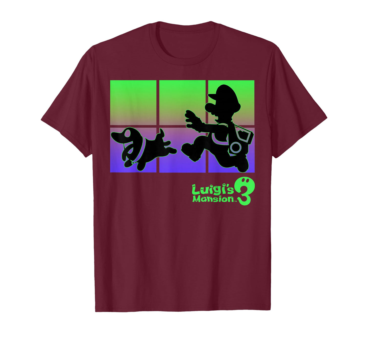 Luigi's Mansion 3 Luigi and Polterpup Silhouette T-Shirt