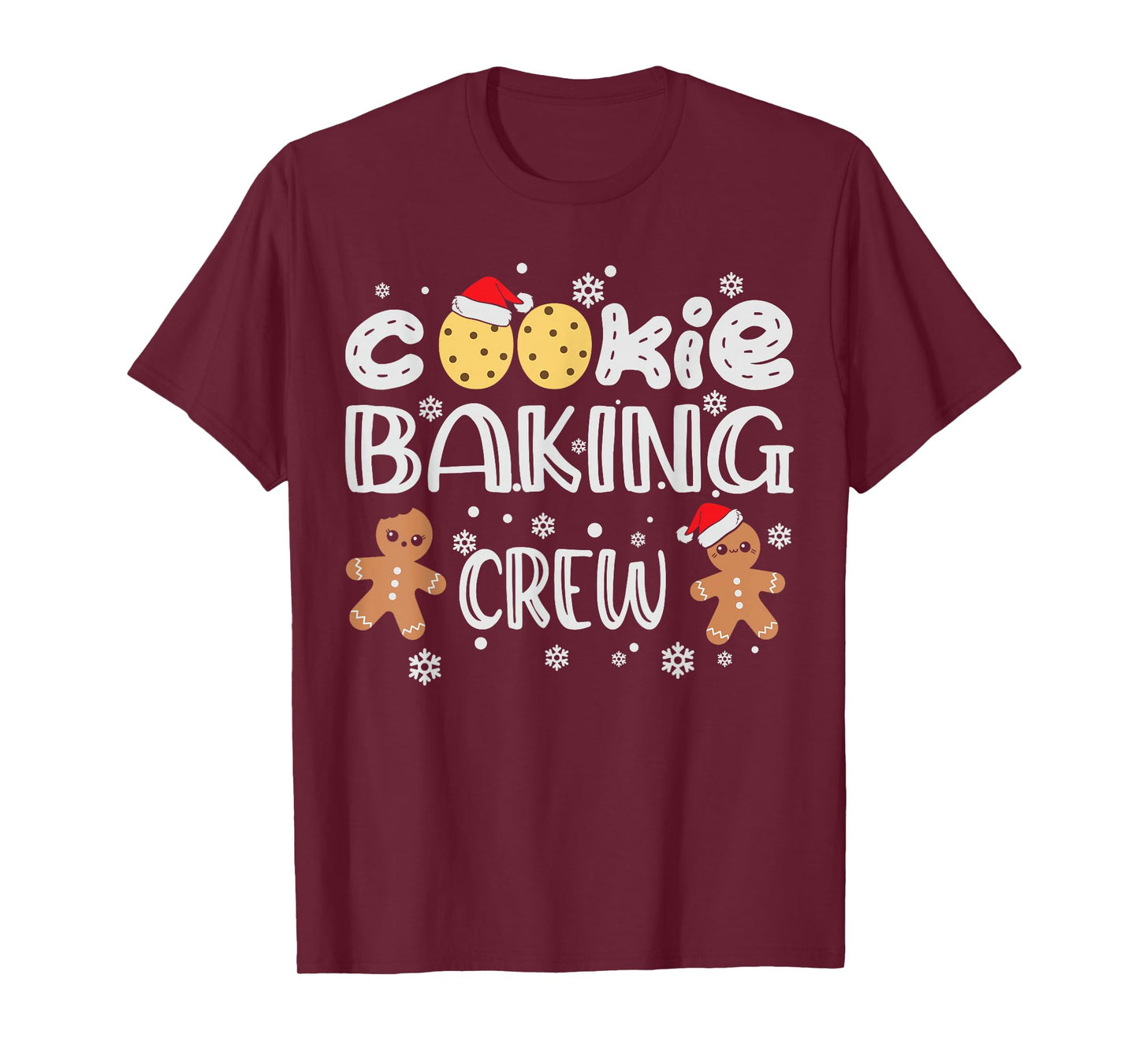 Cookie Baking Crew Gingerbread Men with Xmas Hats T-Shirt