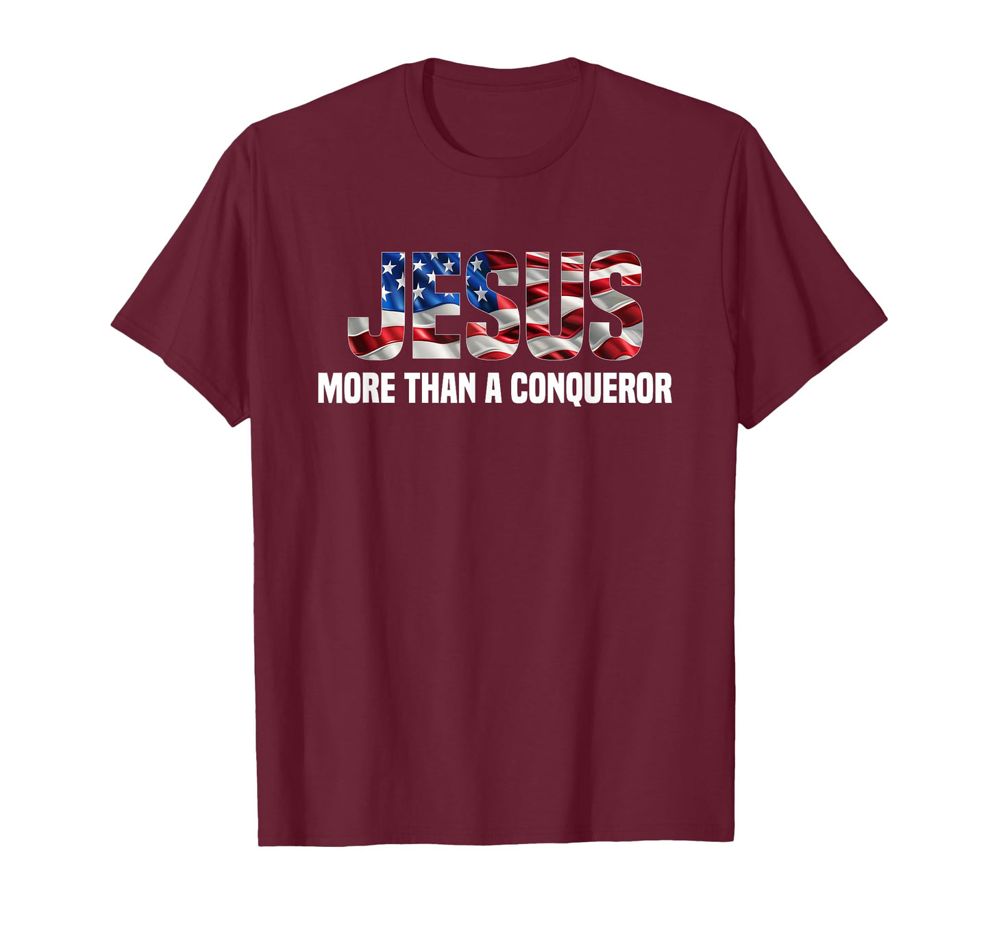 Jesus More Than A Conqueror American Flag Vintage T-Shirt