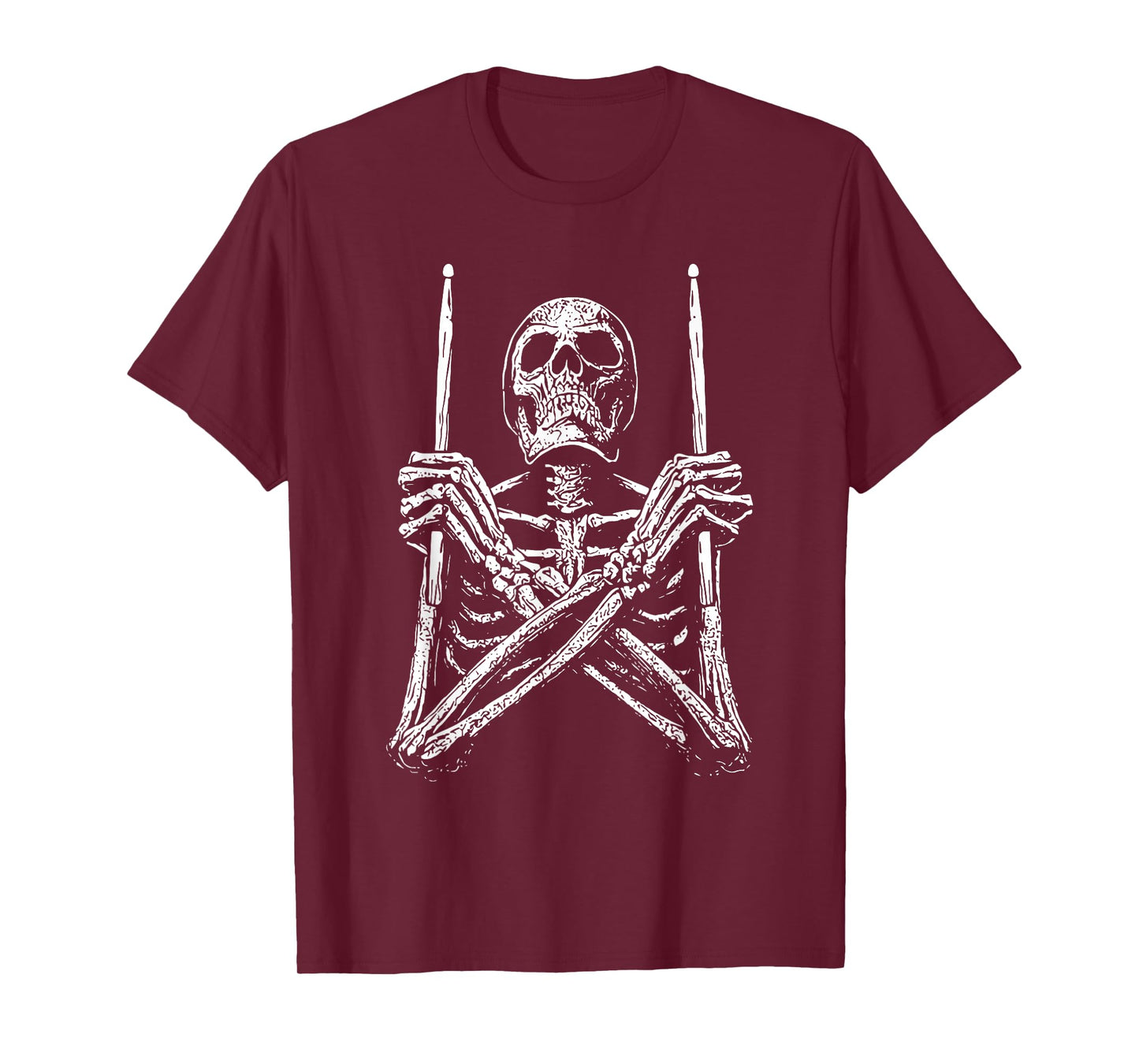 Skeleton Drummer Halloween Costume Percussion Drum Player T-Shirt