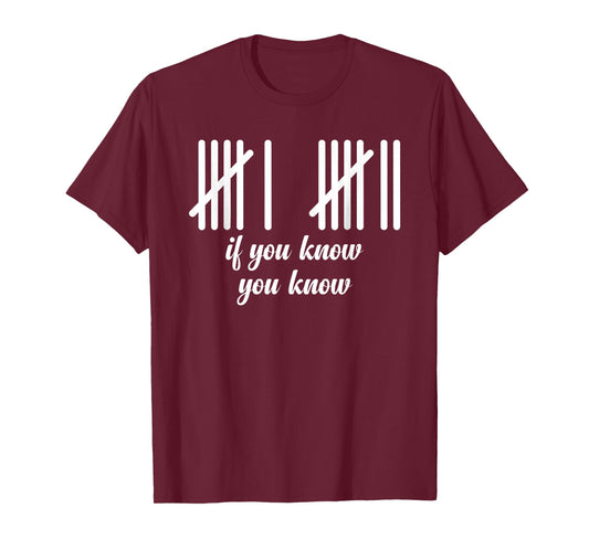 6 7 Funny If You Know You Know Tally Marks Six Seven Meme T-Shirt