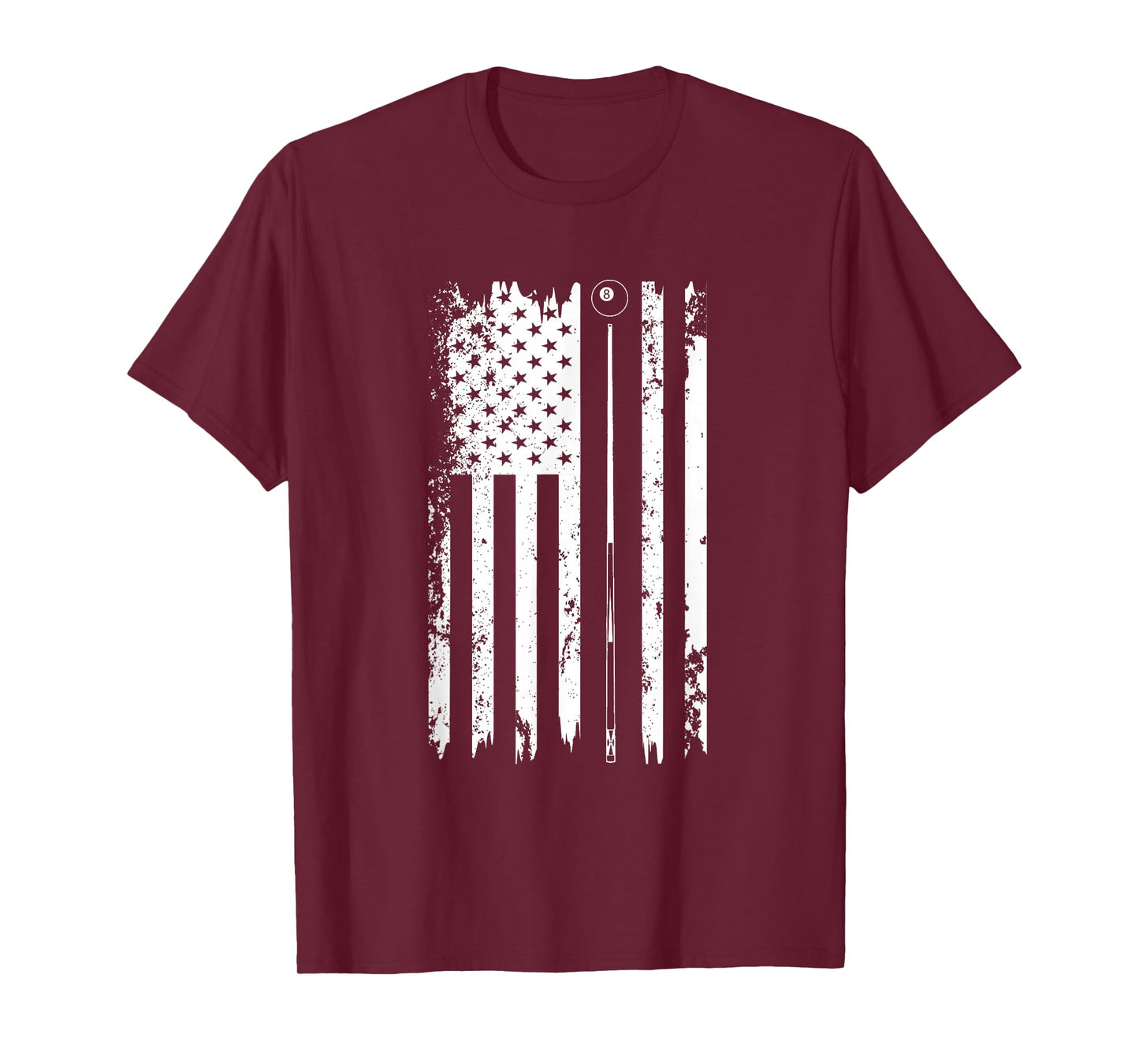 American Flag Billiard Vintage Pool Balls Player T-Shirt